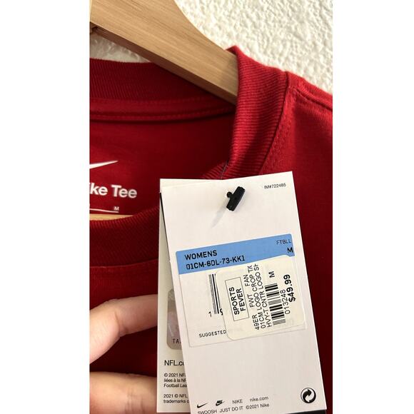 San Francisco 49ers Women's Red Nike Boxy Crop Tee M NWT - Picture 5 of 7